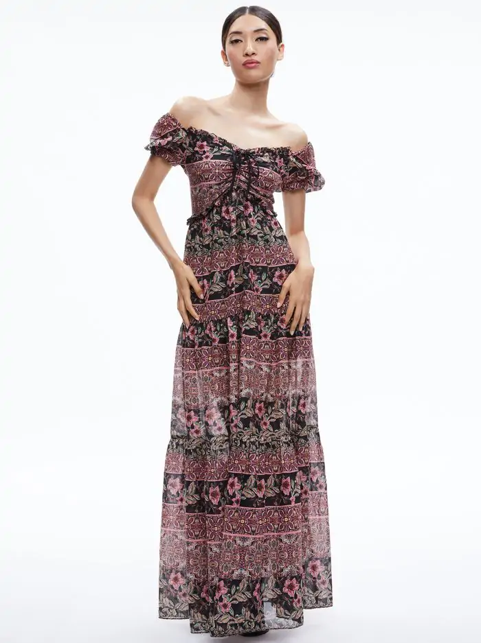 ANDREA PUFF SLEEVE MAXI DRESS